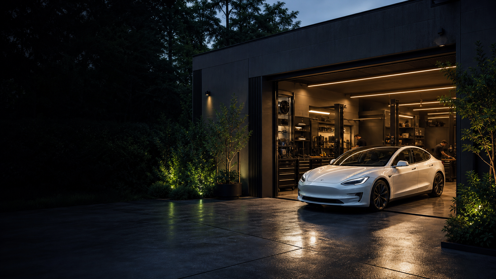 Garage moderne pour véhicules électriques